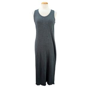 Karavan Women's Tank Maxi Dress Wool Blend Scoop‎ Neck Lagenlook Size M Gray NEW